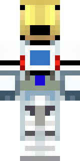 an astronaut in a white NASA spacesuit with a gold visor