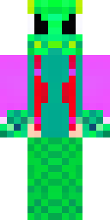 a dragon hybrid with green scales, horns and a spined tail