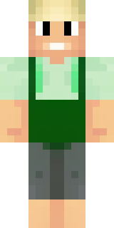 a farmer villager in a straw hat with a green apron