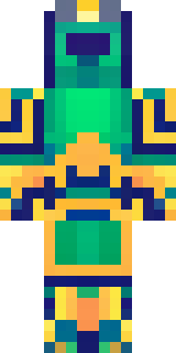 a knight in emerald armor holding a torch