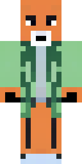 an anthropomorphic fox in a green explorer jacket