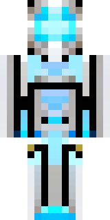 a chrome android with glowing blue eyes and exposed joints