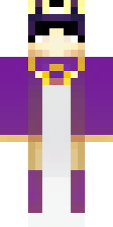 a young king in an ermine-trimmed purple cloak and gold crown