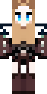 a shieldmaiden in leather armor with war paint