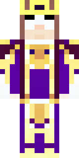 a young king in an ermine-trimmed purple cloak and gold crown