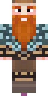 a viking warrior in fur and iron with a braided beard