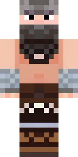 a viking warrior in fur and iron with a braided beard