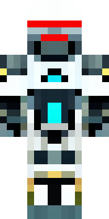 a mecha pilot in a white flight suit with a segmented helmet