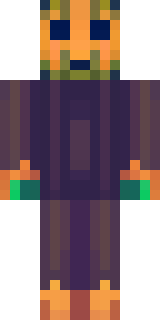 a Halloween pumpkin-headed figure in a dark cloak