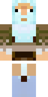 a frost viking in white furs and a horned helm