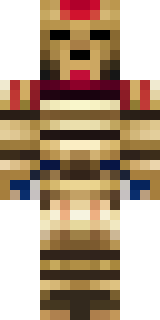 a gladiator in bronze arm guards and a red-plumed helmet