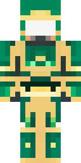a jade samurai in green and gold ceremonial armor