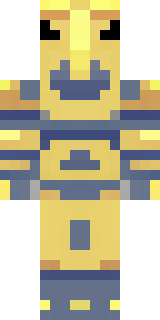 a piglin brute in gold armor with a snout and tusks
