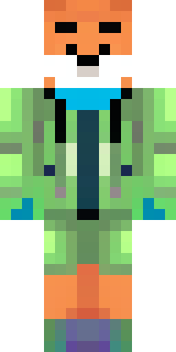an anthropomorphic fox in a green explorer jacket