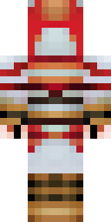 a gladiator in bronze arm guards and a red-plumed helmet