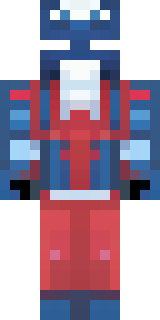 a masked hero in a sleek red and blue suit with a chest emblem