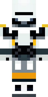 a mecha pilot in a white flight suit with a segmented helmet