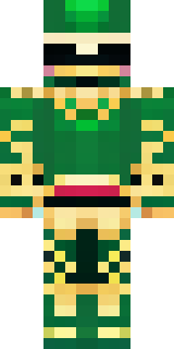 a jade samurai in green and gold ceremonial armor