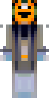 a Halloween pumpkin-headed figure in a dark cloak