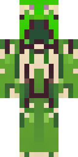 a nature druid in mossy green robes with antler headdress