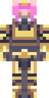 a piglin brute in gold armor with a snout and tusks