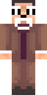 a friendly villager librarian in brown robes with glasses