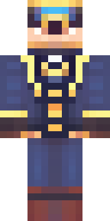 an airship captain in a navy coat with copper gadgets