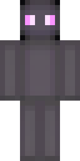 an enderman-inspired figure, tall and black with purple eyes