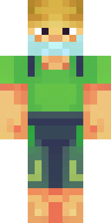 a farmer villager in a straw hat with a green apron