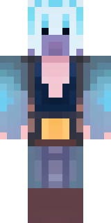 a ghostly pirate with pale skin and a tattered blue coat