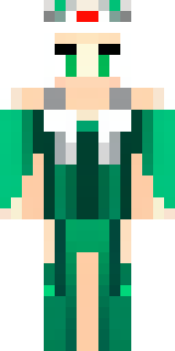 a queen in a flowing emerald gown with a silver tiara