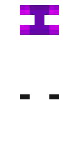 an enderman-inspired figure, tall and black with purple eyes