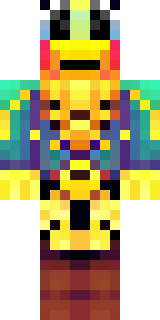 a golden pirate with an eyepatch and a parrot on the shoulder