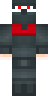 a shadow ninja in matte black with a red scarf