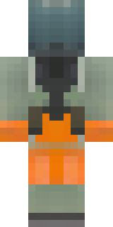 a battle-worn pilot in orange plating with scorch marks