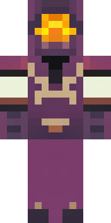 a nether hunter in crimson hide with glowing gold trim