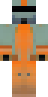 a battle-worn pilot in orange plating with scorch marks