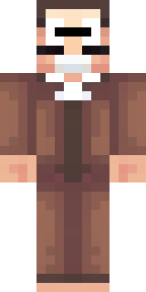 a friendly villager librarian in brown robes with glasses