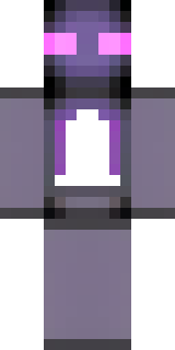 an enderman-inspired figure, tall and black with purple eyes