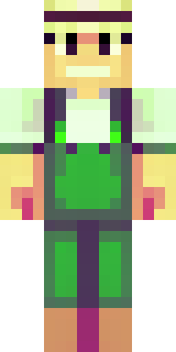 a farmer villager in a straw hat with a green apron