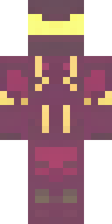 a nether hunter in crimson hide with glowing gold trim