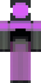 an enderman-inspired figure, tall and black with purple eyes