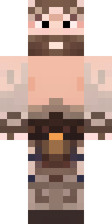 a viking warrior in fur and iron with a braided beard