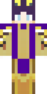 a young king in an ermine-trimmed purple cloak and gold crown
