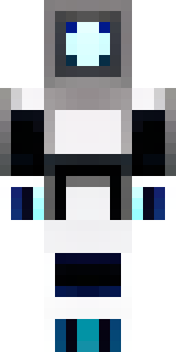 a chrome android with glowing blue eyes and exposed joints