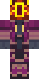 a nether hunter in crimson hide with glowing gold trim