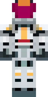 a mecha pilot in a white flight suit with a segmented helmet