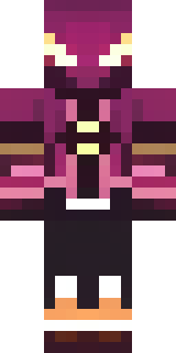 a nether hunter in crimson hide with glowing gold trim