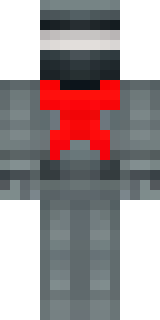 a shadow ninja in matte black with a red scarf
