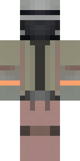 a battle-worn pilot in orange plating with scorch marks